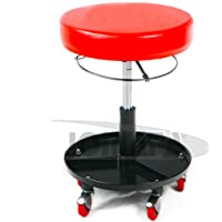 ASIENTO TABURETE NIVELABLE PARA TALLER MECANICO CON RUEDAS 360 GRADOS